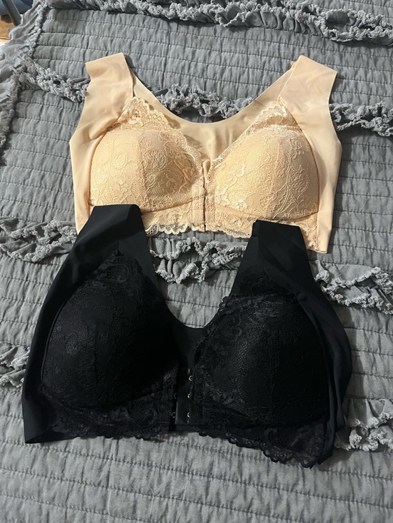 Other - TWO NWOT Lace Front-Close Comfort Bra - Large